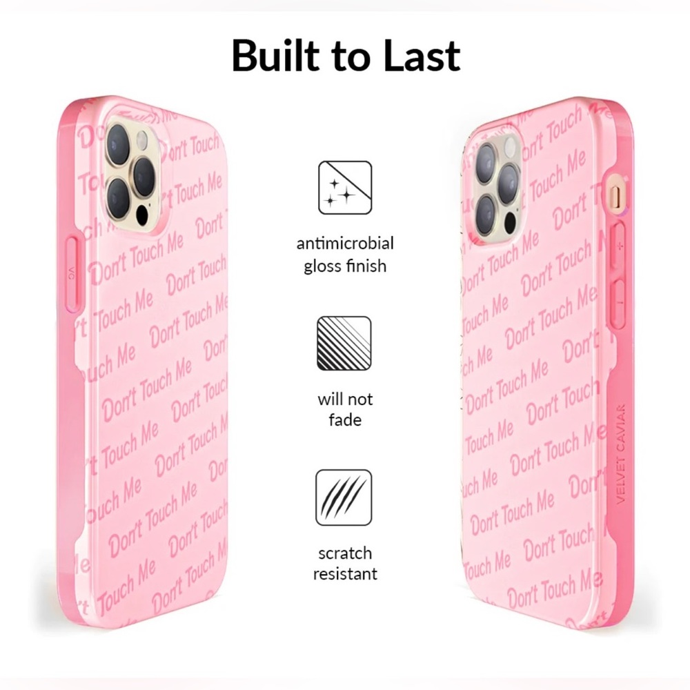 LN — “Don’t Touch” iPhone 13/15 Pro Max Case — Velvet Caviar - Picture 4 of 5
